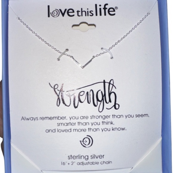Love This Life Sterling Silver Necklace “Strength”! - Picture 3 of 4